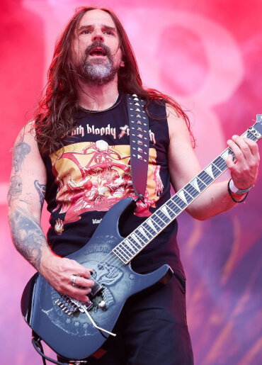 Andreas Kisser mit seiner Jackson Pro SL1 Quadra