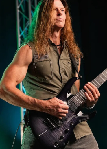 Chris Broderick mit seiner Jackson Pro Pro Plus Soloist 7