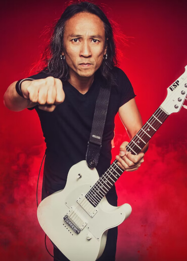 Ted Aguilar mit seiner ESP LTD TED 600T