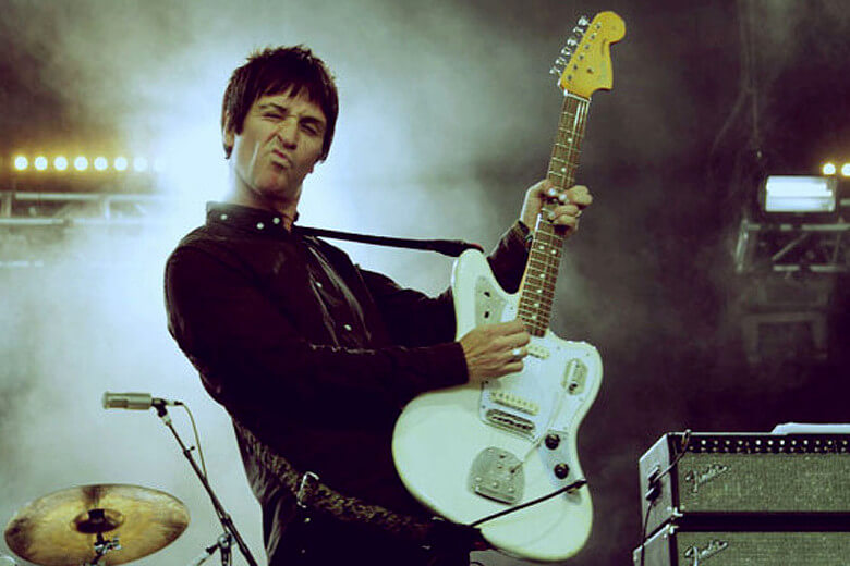 Johnny Marr mit seiner Fender Jaguar Johnny Marr mit seiner Fender Jaguar